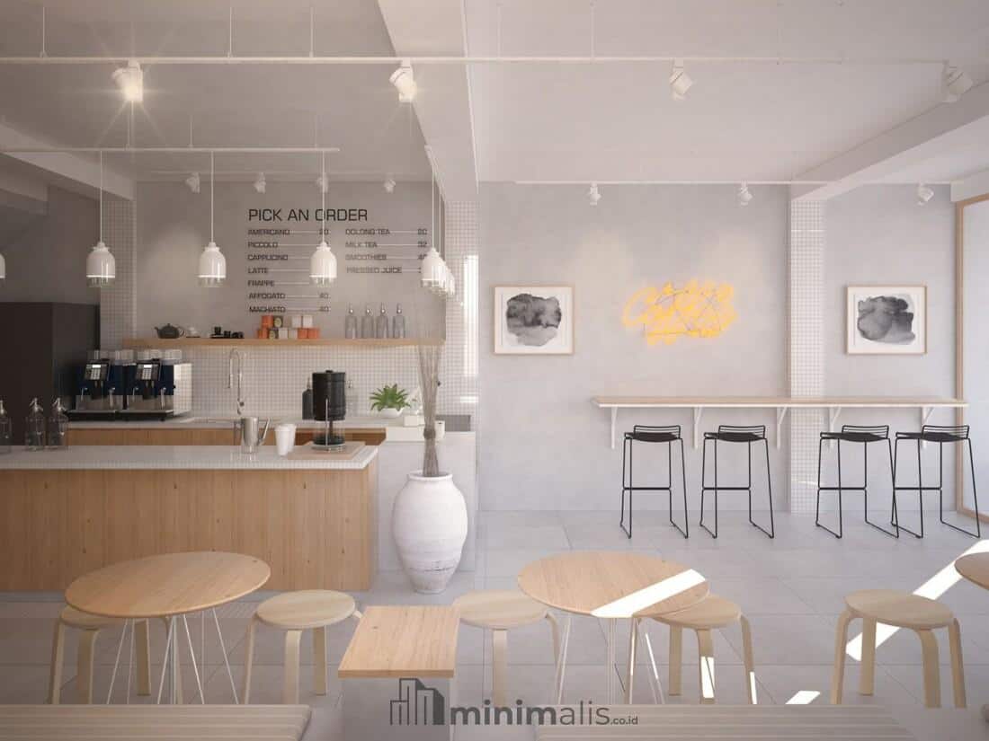cafe minimalis modern