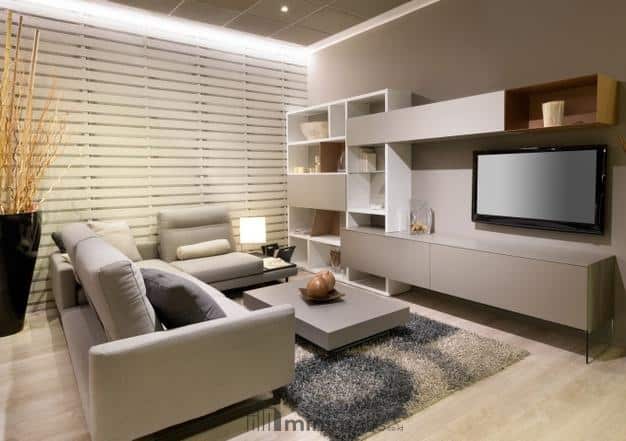 model ruang tv minimalis modern sofa