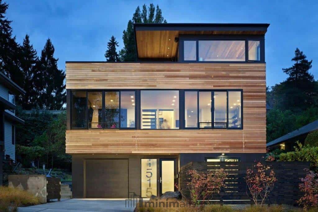 model rumah villa kayu