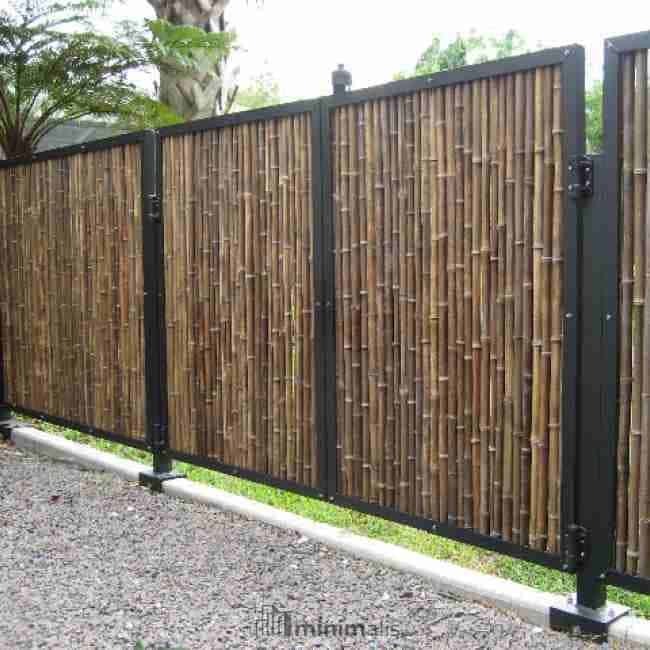pagar kebun dari bambu