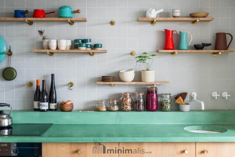 dapur sempit memanjang minimalis