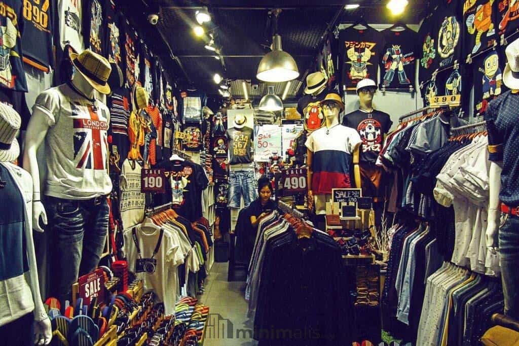 desain toko baju di pasar tradisional