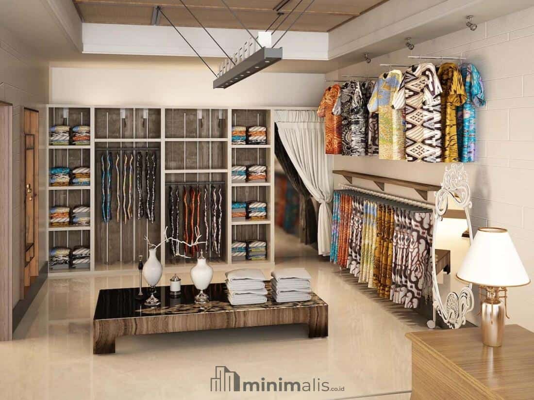 interior butik minimalis