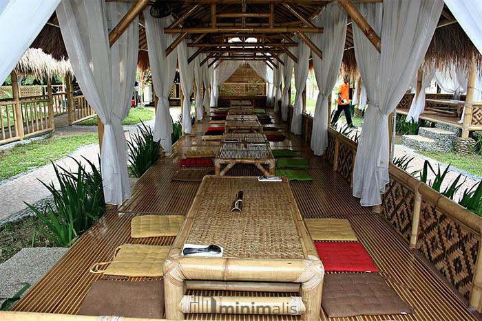 Desain Warung Lesehan Dari Bambu Sederhana
