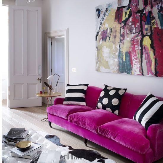 Sofa Warna Pink Ungu