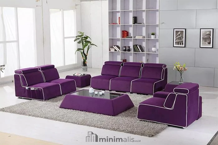 Sofa Warna Ungu Minimalis