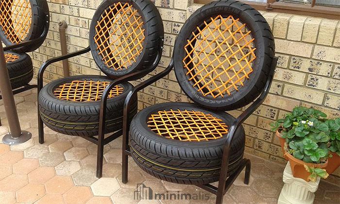 desain kursi dari ban bekas