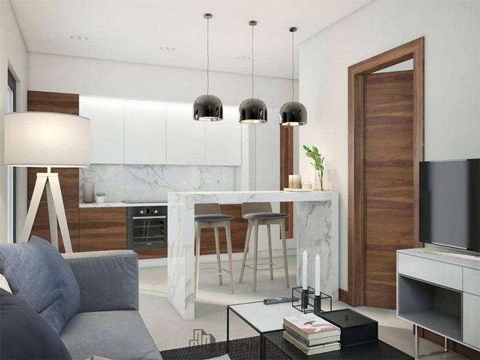desain ruang keluarga menyatu dengan ruang makan minimalis