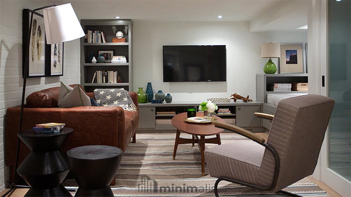 desain ruang keluarga sempit minimalis
