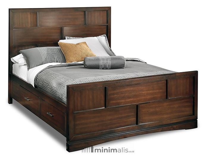 gambar tempat tidur kayu