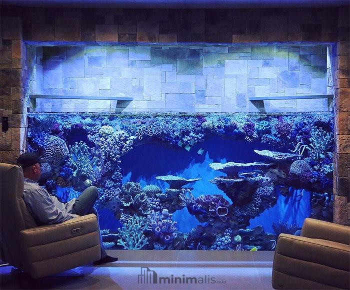 aquarium minimalis dinding