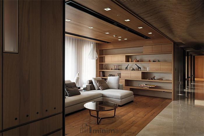 desain interior rumah kayu sederhana
