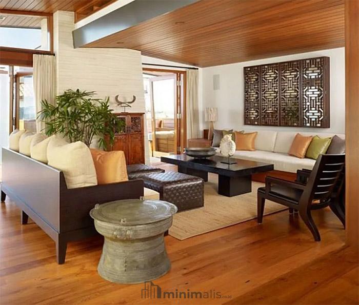 desain interior rumah kayu
