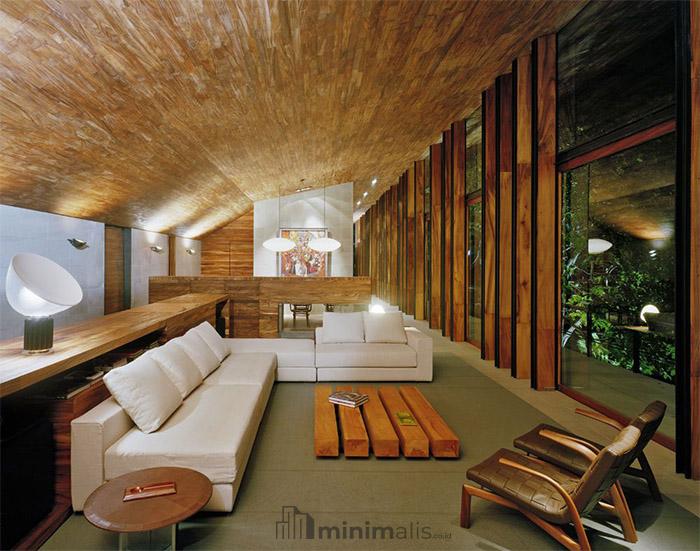 inspirasi interior rumah kayu