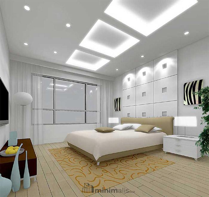 model plafon gypsum kamar tidur sederhana