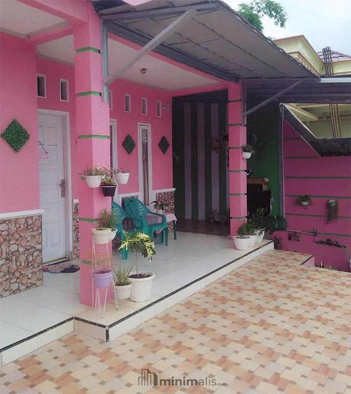 inspirasi rumah warna pink