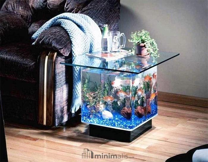 meja aquarium unik