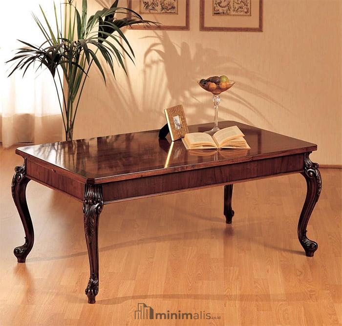 meja kayu minimalis classic