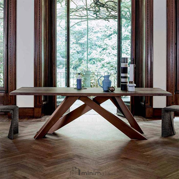 meja kayu minimalis modern