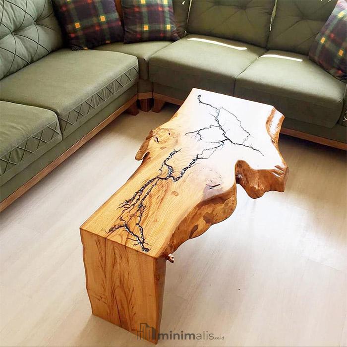 meja kayu minimalis unik