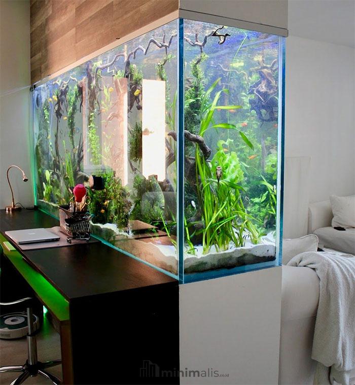 model meja aquarium