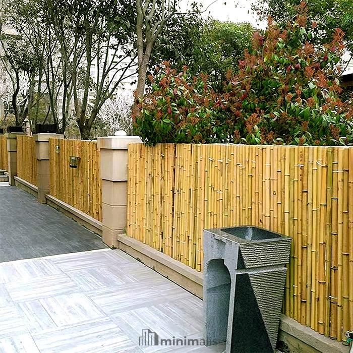 desain pagar pagar dari bambu