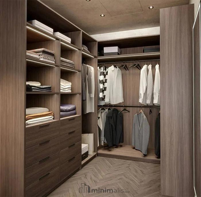 gambar desain lemari pakaian minimalis modern