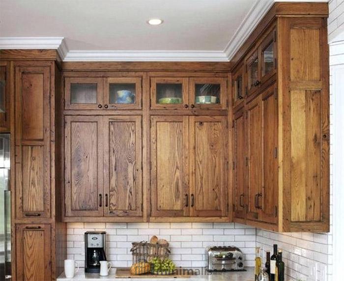 lemari dapur gantung kayu