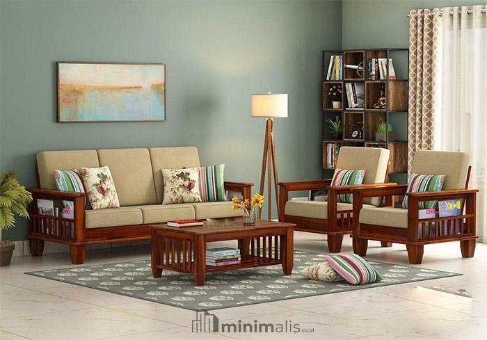 sofa ruang tamu minimalis kayu